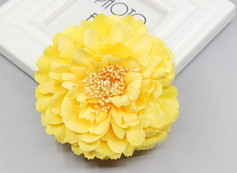 Hair accessory fabric peony big flower corsage brooch child full dress work wear hat flower clip