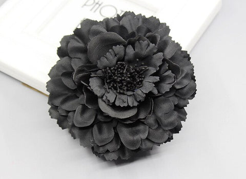 Hair accessory fabric peony big flower corsage brooch child full dress work wear hat flower clip