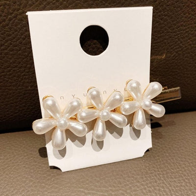 Pearl Hair Clip Barrettes Fashion Girls Pearls Flower Hairpins Mini Hair Pin Korean Chic Retro Hair Clips Women Hair Accessories