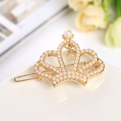 Korea Style Princess Crown Bows Star Flowers Hair Clips Hairpins Hair Accessories Pearls Heart Tiaras Headwear For Girls Woman